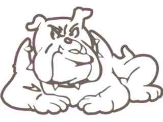  Bulldog Lay Down Decal Proportional