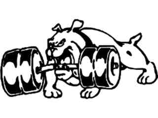  Bulldog Weightlifter Heavy Decal Proportional