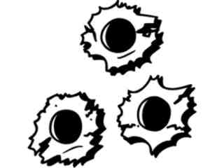  Bullet Holes Decal Proportional