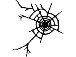  Bullet Holes Glass Decal Proportional