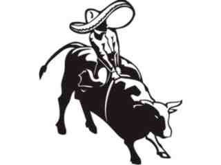  Bullrider Sombrero Decal Proportional