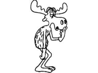  Bullwinkle Moose Decal Proportional