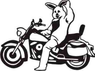  Bunny On A Bike_ M M 1 Decal Proportional