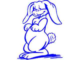  Bunny Standing Decal Proportional