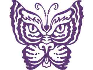 Butterfly Cat Decal Proportional