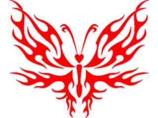  Butterfly Flame Decal Proportional
