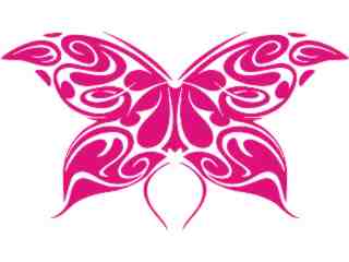  Butterfly Tribal 0 5 Decal Proportional