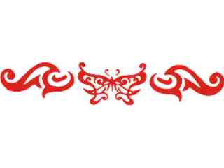  Butterfly Tribal 0 8 Decal Proportional