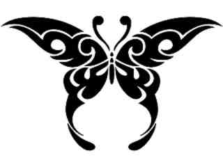  Butterfly Tribal 1 2 Decal Proportional