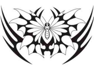  Butterfly Tribalized_ 1 1 1 Decal Proportional