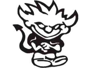  Calvin Devil Decal Proportional