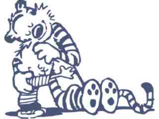  Calvin Hugs Hobbs Decal Proportional