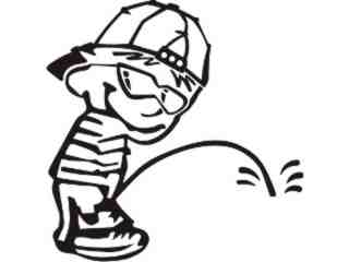  Calvin Piss Back Cap Decal Proportional