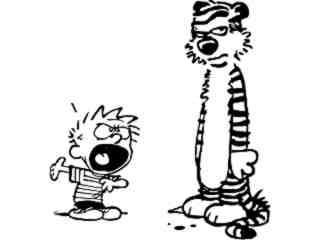  Calvin Scream Hobbes Decal Proportional