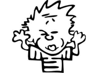  Calvin Spit Tongue Decal Proportional