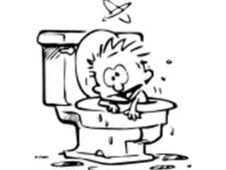  Calvin Toilet Decal Proportional