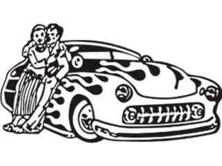  Car And Couple Decal Proportional