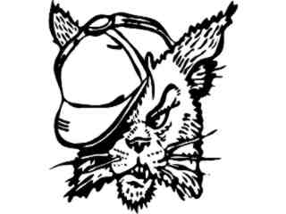  Cat Mascot Decal Proportional