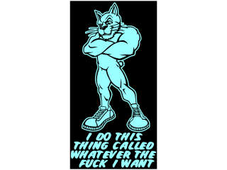  Cat Stance Whatever Fuck_ I N V Decal Proportional