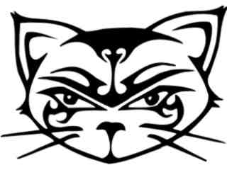  Cat Tribal Decal Proportional