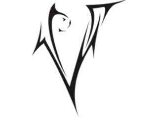  Cat Tribal_ 1 4 9 Decal Proportional