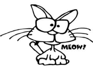  Cats Meow Decal Proportional