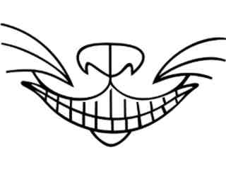  Cats_ Cheshire Cat Grin_ 1 3 2_ V A 1 Decal Proportional