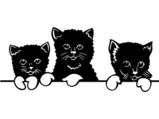  Cats_ Three Kittens_ 1 3 2_ V A 1 Decal Proportional