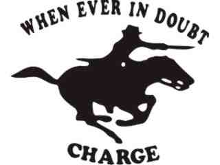  Charge Horse Sword Decal Proportional