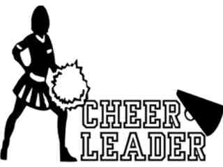  Cheerleader Decal Proportional