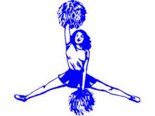  Cheerleader Jump Decal Proportional