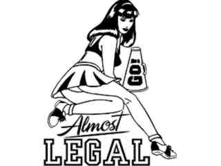  Cheerleader Legal Decal Proportional