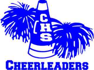  Cheerleader Pom Poms Decal Proportional