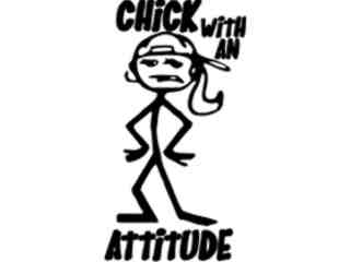  Chick With An Attitude Decal Proportional