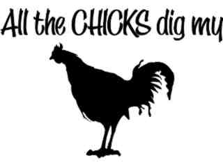  Chicks Dig Cock Decal Proportional