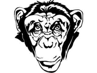  Chimpanzee Monkey Head_ 1 4 6_ V A 1 Decal Proportional