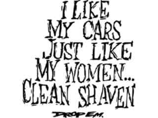  Clean Shaven Cars Decal Proportional