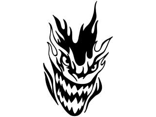  Clown Insanity Monster Decal Proportional