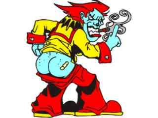  Clown Mooning_ G D 2 Decal Proportional