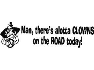  Clowns On The Road Decal Proportional
