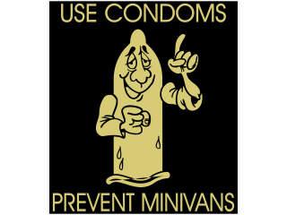  Condoms Prevent Minivans_ I N V Decal Proportional