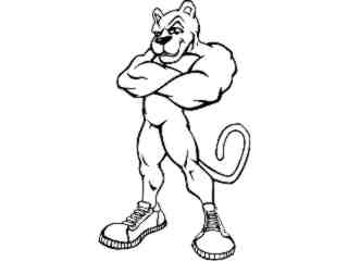  Cougar Panther Arms Crossed_ M B 1 Decal Proportional