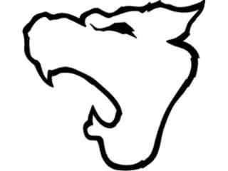  Cougar Panther Head Line_ M B 1 Decal Proportional