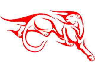  Cougars Flaming Left Decal Proportional