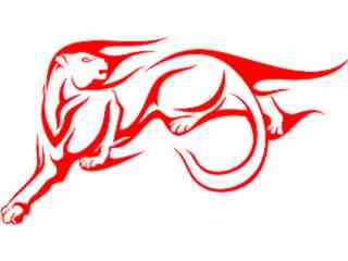  Cougars Flaming Right Decal Proportional