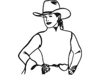  Cow Girl Posing_ C U 1 Decal Proportional