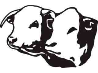  Cow Heads_ C U 1 Decal Proportional
