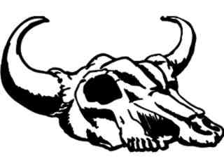  Cow Skull 2 Decal Proportional