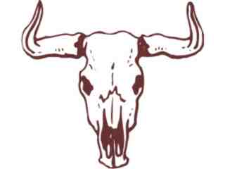  Cow Skull 3 Decal Proportional