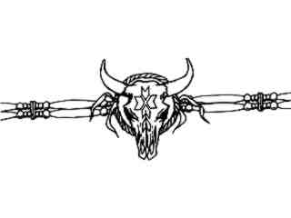  Cow Skull 4 Decal Proportional